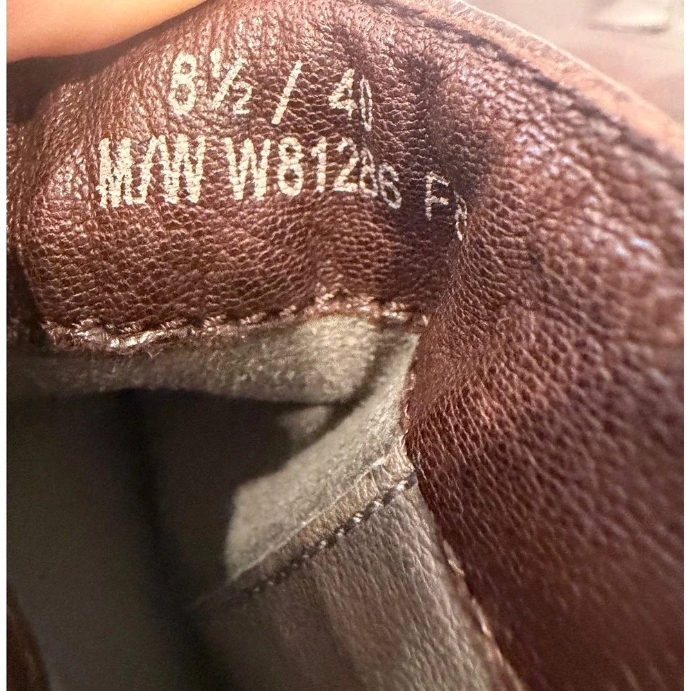 B O C by Born Brown Leather Mid-Calf Low Heeling Riding Boots Sz 8.5
